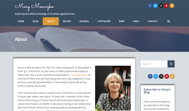 Marge Mowczko website